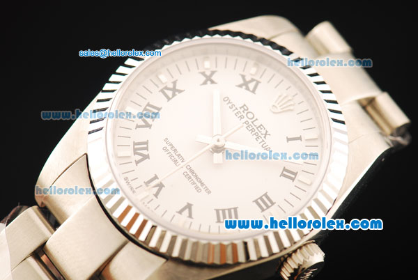 Rolex Air King Automatic Movement Full Steel with ETA Coating Case and White Dial - Click Image to Close